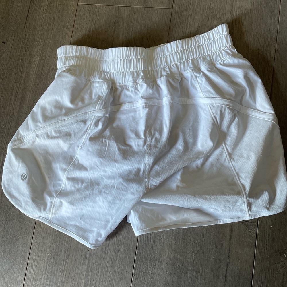 White Lululemon shorts